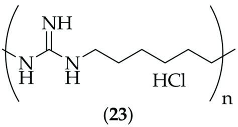 Structure of polyhexamethylene-guanidine hydrochloride (PHMGH) (23). | Download Scientific Diagram