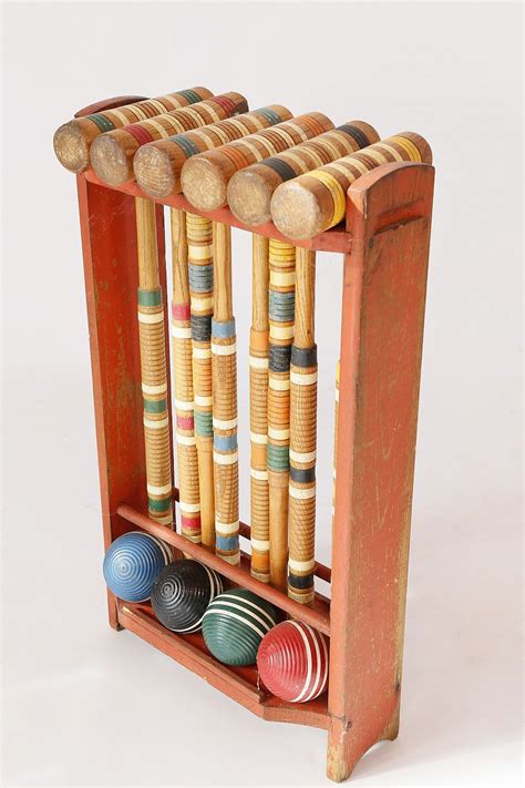 Croquet - Vintage Wooden Croquet Set - Rafael Osona Auctions Nantucket, MA