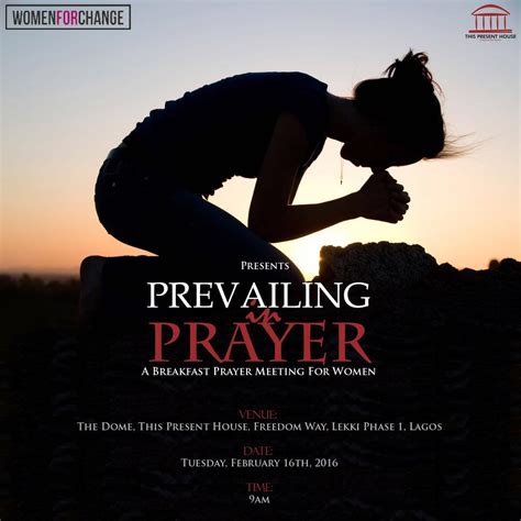 This Present House presents “Prevailing in Prayer” | Breakfast Prayer Meeting for Women - 16th ...