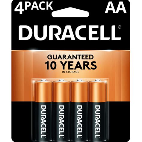 Duracell Coppertop AA Battery, Long Lasting Double A Batteries, 4 Pack - Walmart.com - Walmart.com