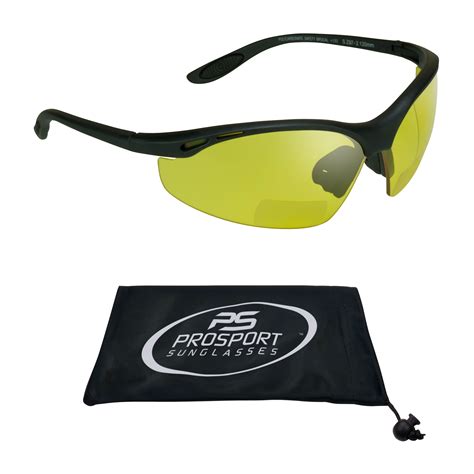 proSPORT Sunglasses - proSPORT Bifocal Yellow Lens Safety Glasses Readers ANSI Z87 Night Vision ...