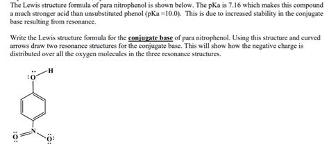 Solved The Lewis structure formula of para nitrophenol is | Chegg.com