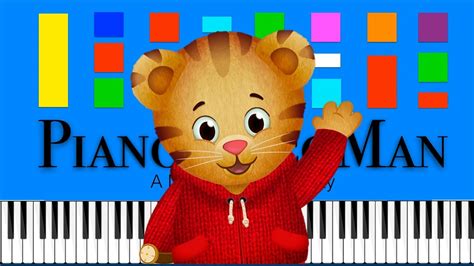 Daniel Tiger's Neighborhood Theme Song Slow Easy Medium Piano 4K ...