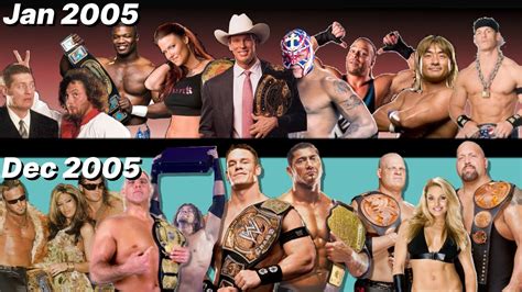 Every Champion in WWE 2005 | ALL TITLE REIGNS - YouTube