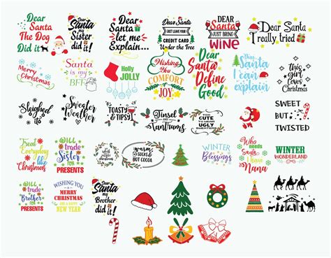 CHRISTMAS SVG QUOTES, Christmas Svg Bundle, Xmas Svg Sayings - Etsy