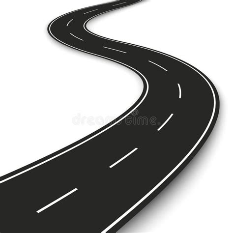 Wavy Road Strip. Highway Strip Template Design for Infographic and ...