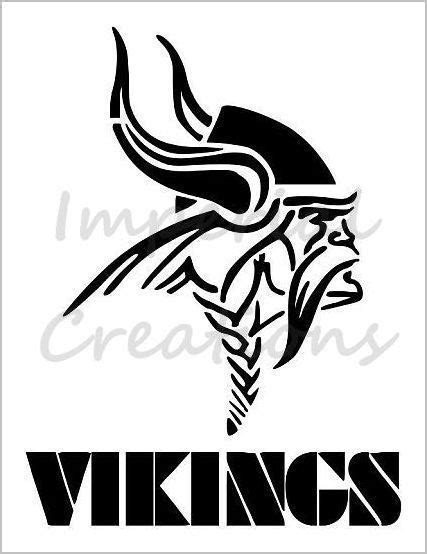 "MINNESOTA VIKINGS" Football Team 8.5" x 11" Stencil 20 MIL Sheet NEW ...