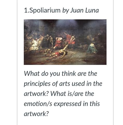 1.Spoliarium by Juan Luna What do you think are the | Chegg.com