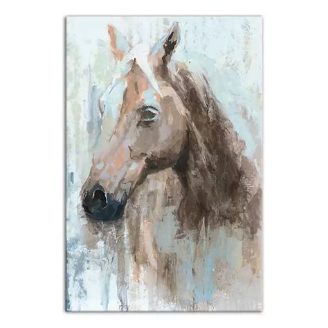 Blue Abstract Horse Canvas Art Print | Kirklands Home