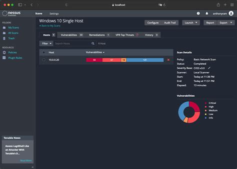 A Guide to installing and using the Nessus Vulnerability scanner — ANTHONY RAM