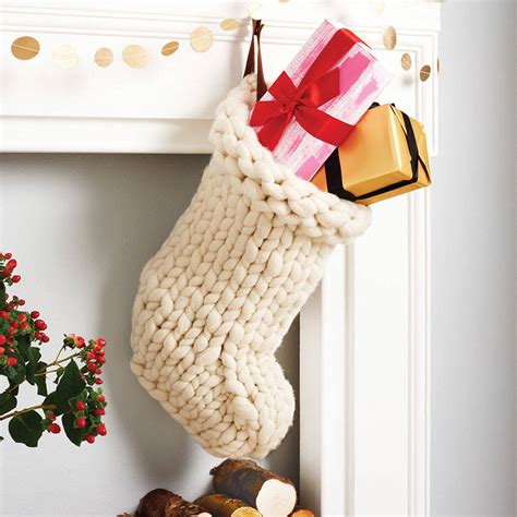 chunky hand knitted christmas stocking by lauren aston ...