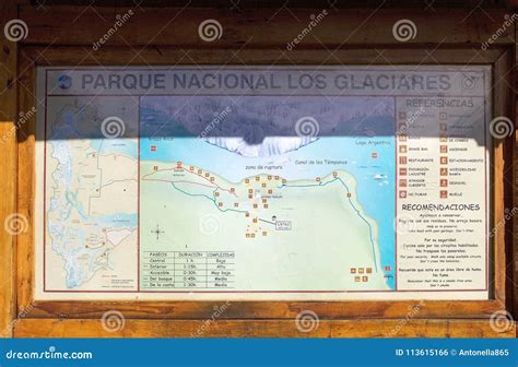 Argentino Lake and Perito Moreno Glacier Map in Patagonia, Argentina ...