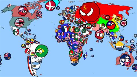 World Map With Countryballs
