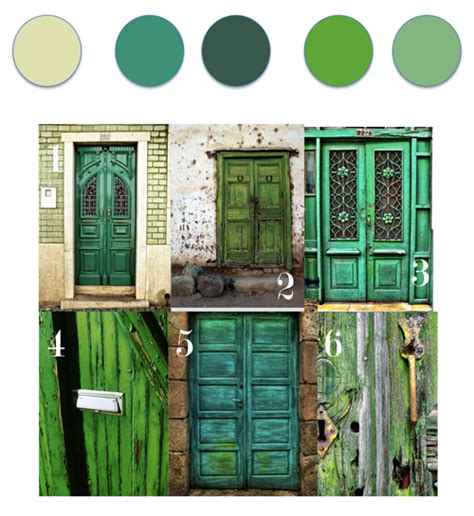 Color Story: Green Doors, Feng Shui and Energy color palette | Louise Gale Mixed Media Botanical ...