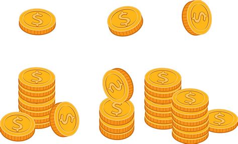 Different Coins Treasure, Object, Bank, Column PNG Transparent Image ...