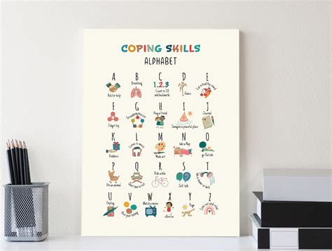 Coping Skills Alphabet Poster ABC Coping Skills School - Etsy