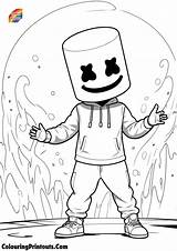 Marshmello Coloring Pages Free Printables sketch template