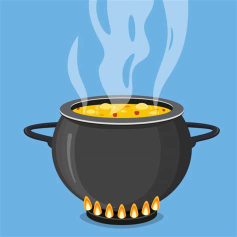 Cartoon Of A Pot Boiling Water Illustrations, Royalty-Free Vector ...