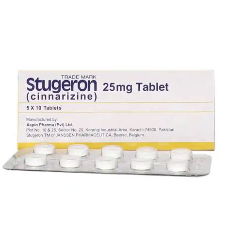 Stugeron 25mg Tablets Uses, Side effects & Prices in Pakistan