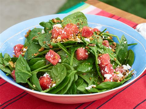 Baby Spinach and Watermelon Salad with Feta and Pistachios Kitchen ...