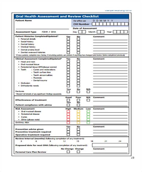 FREE 39+ Health Assessment Form Samples in PDF | MS Word