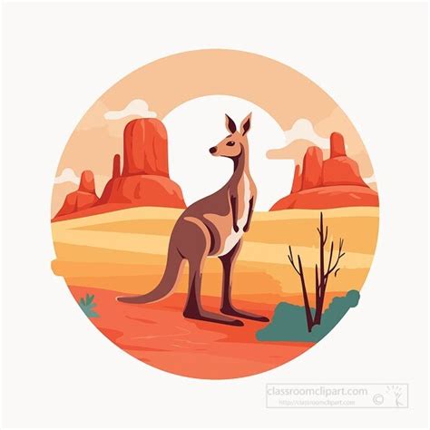 Kangaroo Clipart-kangaroo against the backdrop of the Australian ...