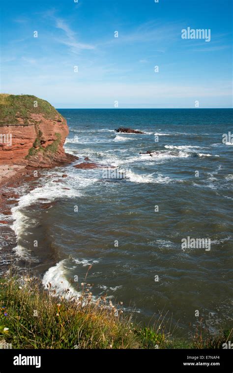 Cliffs and Sea at Whiting Ness, Arbroath, Scotland Stock Photo - Alamy