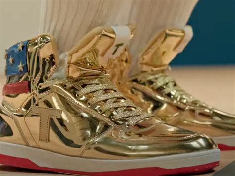 Donald Trump's Gold "Never Surrender" Shoes Mocked On "SNL"