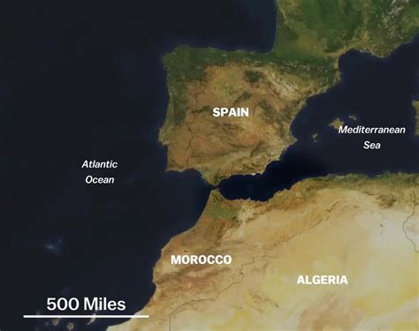 Map Of Morocco And Surrounding Countries