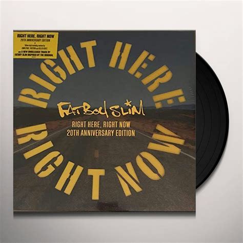 Fatboy Slim RIGHT HERE RIGHT NOW: REMIXES Vinyl Record