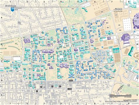 Penn State University Park Campus Map - Printable Map