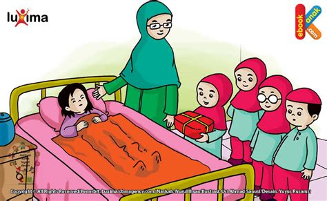 Ilustrasi Menjenguk Orang Sakit Bagian dari Iman | Ebook Anak - Ebook Anak