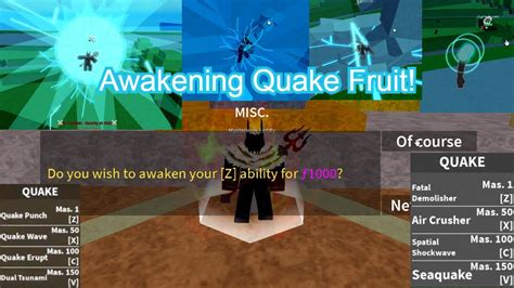 Awakening Quake Fruit! | Blox Fruits (Total fragments in description) - YouTube