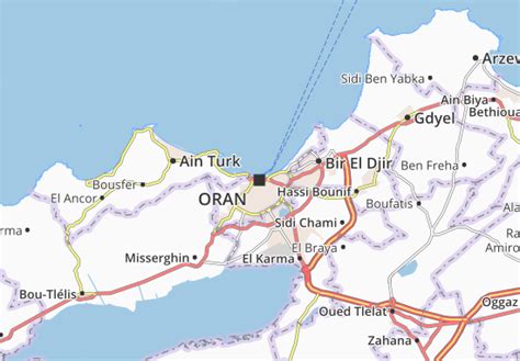 MICHELIN-Landkarte Oran - Stadtplan Oran - ViaMichelin