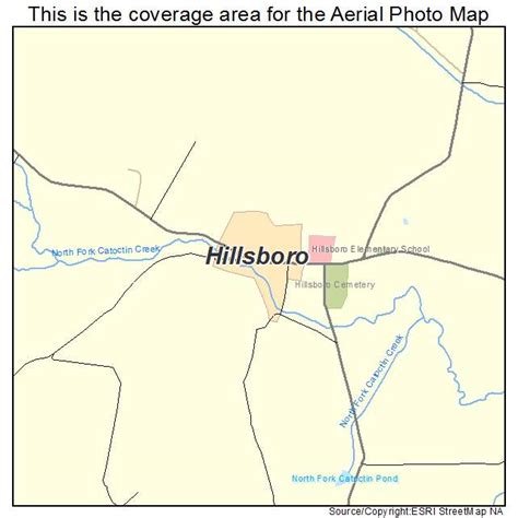 Aerial Photography Map of Hillsboro, VA Virginia