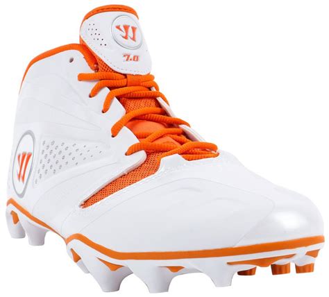 Warrior Burn 7.0 Mid Lacrosse Cleat - Orange | Lacrosse cleats, Lacrosse footwear, Lacrosse