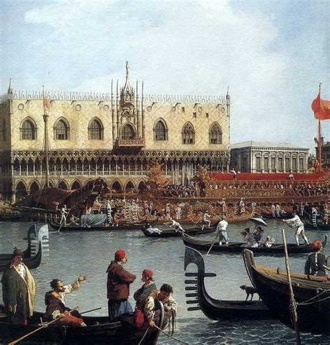 Canaletto - Return of the Bucintoro to the Molo on Ascension Day ...