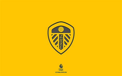 Leeds United FC, yellow background, English football team, Leeds United FC emblem, HD wallpaper ...