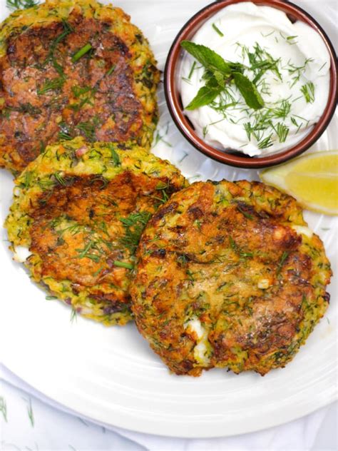 Easy Courgette Fritters Recipe - Oven Baked with Feta Cheese