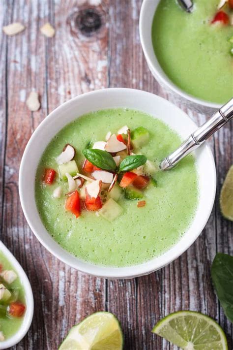 Cold Cucumber Soup (Dairy Free, Gluten Free, Vegan) ~ Veggie Inspired