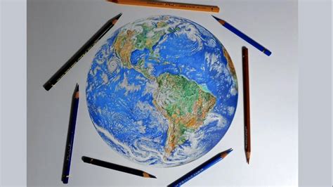 Drawing Planet Earth - YouTube