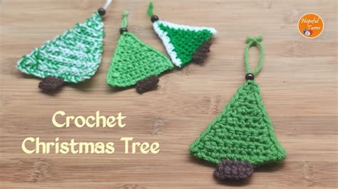 How to crochet the Christmas Tree Ornaments - YouTube