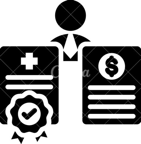 Insurance Agent Glyph Icon - 素材 - Canva可画