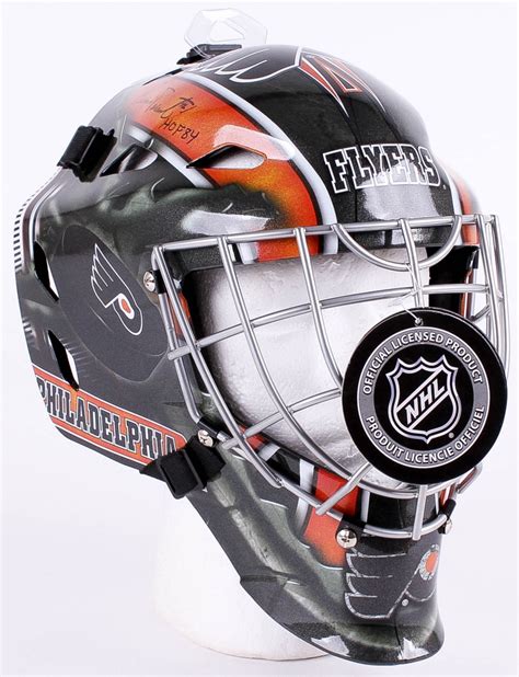 Bernie Parent Signed Flyers Full-Size Goalie Mask Inscribed "HOF 84 ...