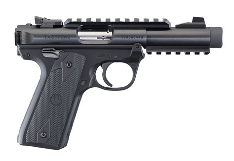 Ruger Mark IV 22/45 Tactical .22LR 4.4" Threaded Barrel Blued Rimfire Semi-Automatic Pistol ...