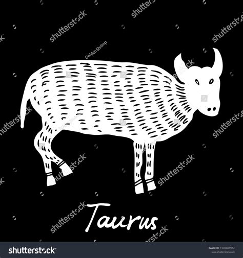 Taurus Zodiac Horoscope Hand Drawing Sign Stock Vector (Royalty Free ...