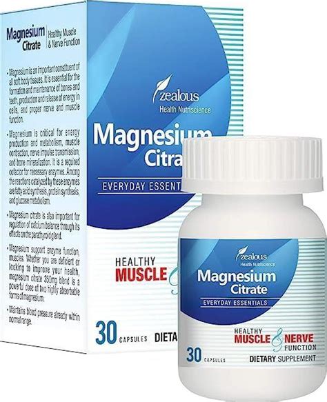 Healthy Muscle and Nerve Function Magnesium Citrate Tablets