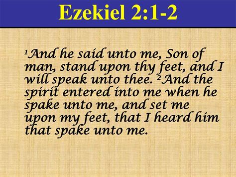 Ezekiel Chapter 2 Theme: Ezekiel’s call, preparation, and office as a ...