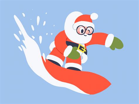 snowboards santa - Clip Art Library