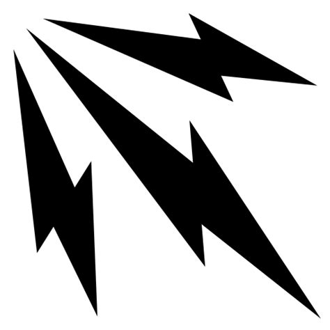 Lightning trio icon | Game-icons.net